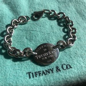 Tiffany & Co. Sterling Oval Tag Bracelet